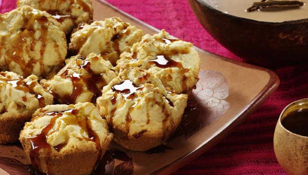 Postre con salsa de piloncillo