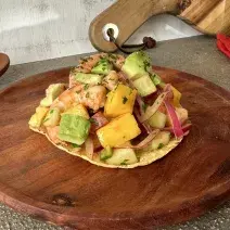 Tostadas de Ceviche de Camarón