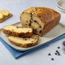 Panqué de Plátano con Chispas de Chocolate