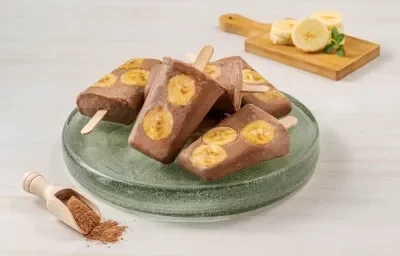 Paletas de chocolate con plátano