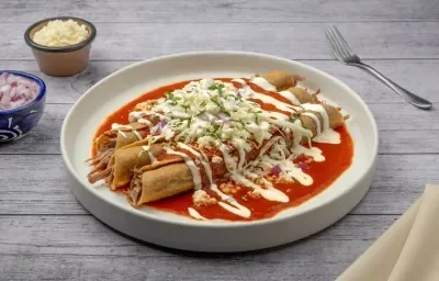 Flautas Ahogadas de Res