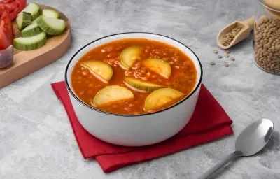 Sopa de Lentejas con Calabaza