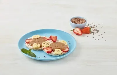 Postre de arroz con fruta