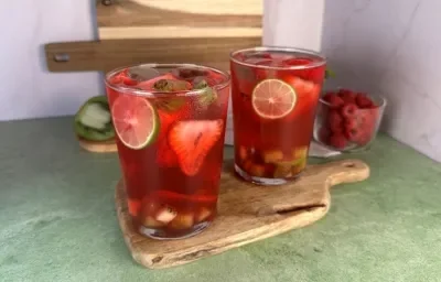 Soda de frutos rojos