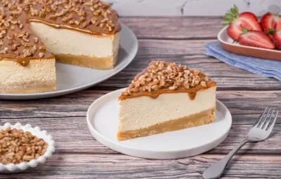 Cheesecake con Dulce de Leche y Nuez