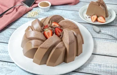 Gelatina de Chocolate con Avena