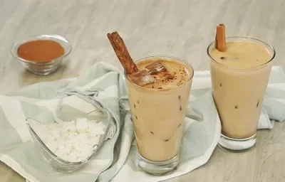 Agua de horchata con chocolate