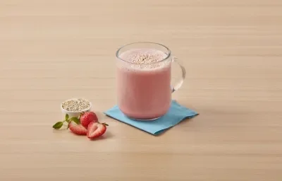 Atole de fresa y amaranto