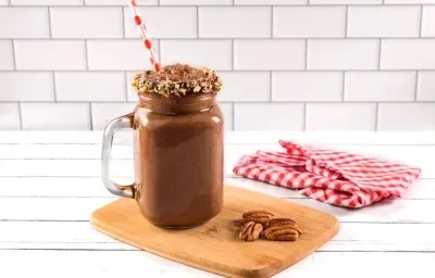 FRAPPÉ de COCOA con NUEZ preparado con Cocoa NESTLÉ® Chocolatería