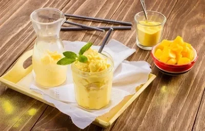 Frappé de mango y vainilla