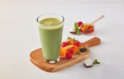 Licuado de zanahoria, frambuesas y espirulina