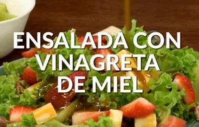 Ensalada con vinagreta de miel