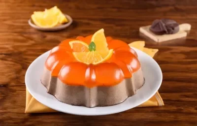 GELATINA de CHOCO NARANJA preparada con  Chocolate para Mesa ABUELITA®