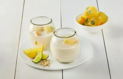 Agua de avena con naranja