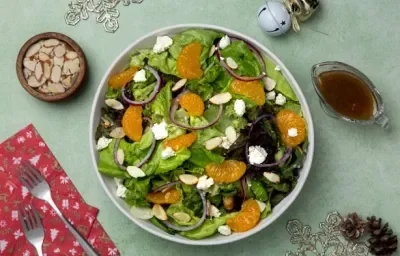 Ensalada de almendras con mandarina