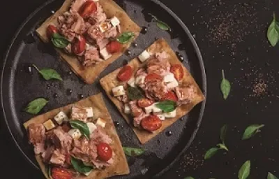 Bocadillos de atún y mozzarella