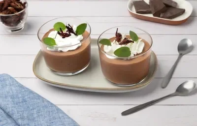 Mousse de Chocolate con Chapulines