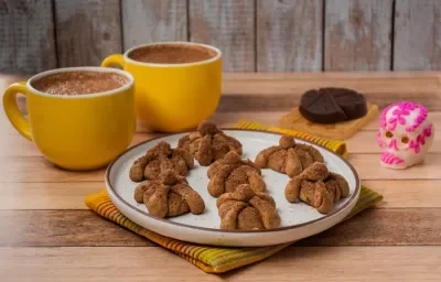 Galletas de Pan de Muerto de Chocolate