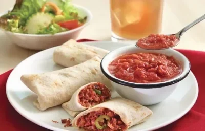 burritos de machaca con salsa asada