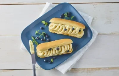 Hot dog con plátano