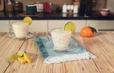 ATOLE de TAPIOCA con CÍTRICOS preparado con CARNATION® CLAVEL® Reducida en Grasa