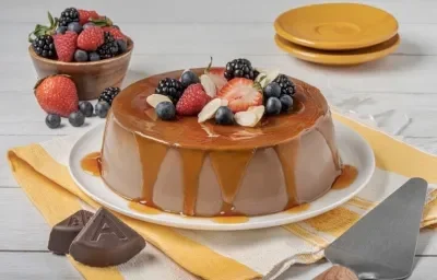 Flan de Chocolate con Almendras