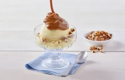 HELADO CON DULCE DE LECHE