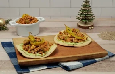 Tostadas de Bacalao con Guacamole