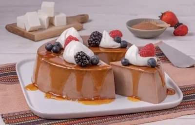 Flan de Chocolate con Queso