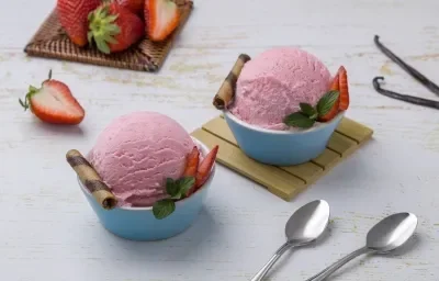 Helado de Fresa Casero