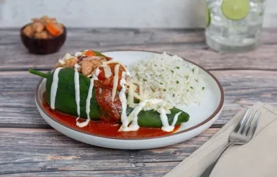 Chiles Rellenos de Mariscos