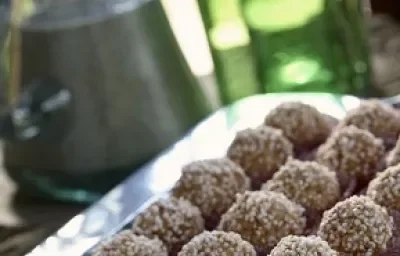 trufas de choco-avellana y amaranto