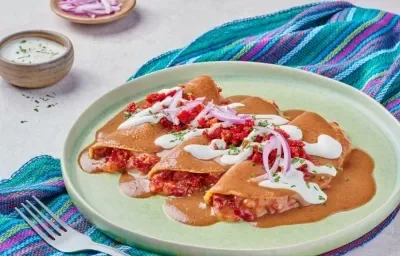 Enfrijoladas de Choriqueso