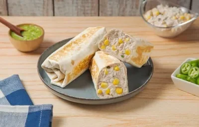 Burritos de atún con elote