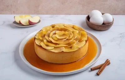 Flan con Manzana