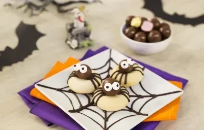 Galletas de araña halloween