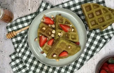 Waffles de Matcha