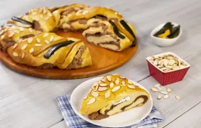 Rosca de reyes trenzada