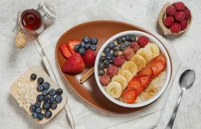 Tazón de quinoa con fruta