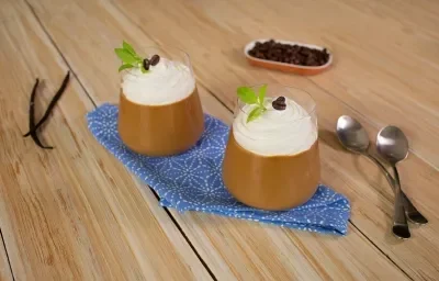 Gelatina de café con vainilla