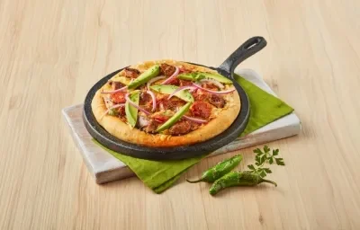 Pizza mexicana al sartén