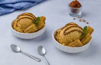 Helado de Dulce de Leche con Churros