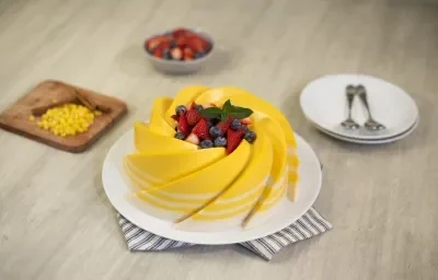 Gelatina de tres leches con elote