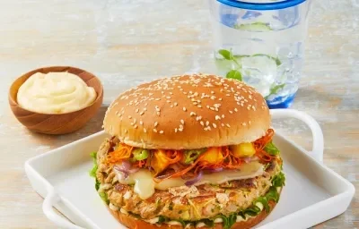 Hamburguesa de atún con calabaza