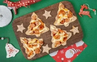 Mini Pizza Navideña