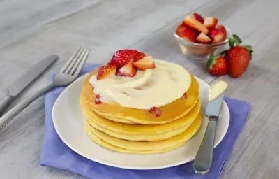 Hot cakes con fresa