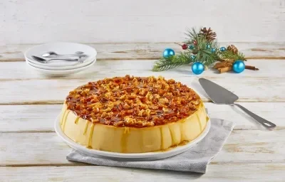 Flan manzana canela