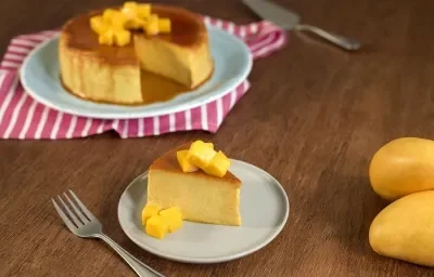 Flan de mango