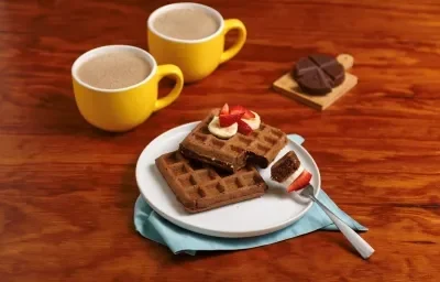 Waffles de Chocolate con Avena