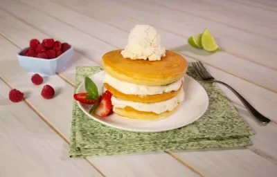 Hotcakes con helado